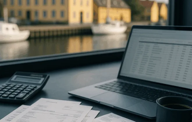 Kanal på Christianshavn med kontorstemning