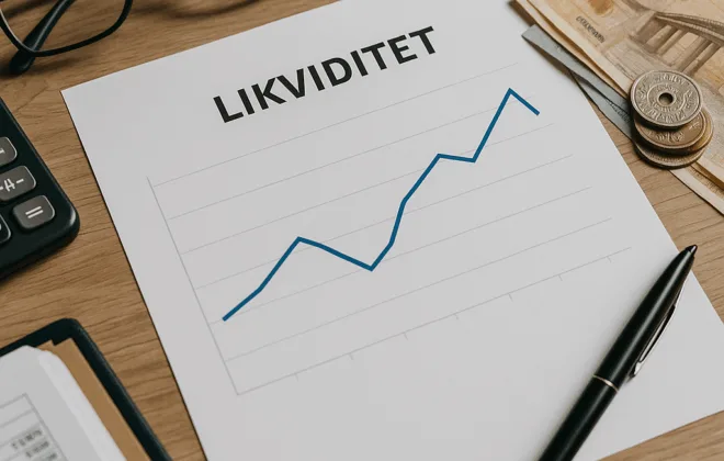 Kontordiagram over likviditet